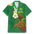 Hawaii Turtle Plumeria Flower Family Matching Tank Maxi Dress and Hawaiian Shirt Polynesian Pattern Green Color
