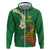 Hawaii Turtle Plumeria Flower Hoodie Polynesian Pattern Green Color