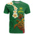 Hawaii Turtle Plumeria Flower T Shirt Polynesian Pattern Green Color