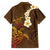 Hawaii Turtle Plumeria Flower Hawaiian Shirt Polynesian Pattern Brown Color