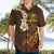 Hawaii Turtle Plumeria Flower Hawaiian Shirt Polynesian Pattern Brown Color