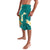 Hawaii Turtle Plumeria Flower Lavalava Polynesian Pattern Turquoise Color