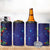 Matariki New Zealand Maori and Pohutukawa 4 in 1 Can Cooler Tumbler Galaxy Blue Sky Style