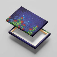 Matariki New Zealand Maori and Pohutukawa Canvas Wall Art Galaxy Blue Sky Style