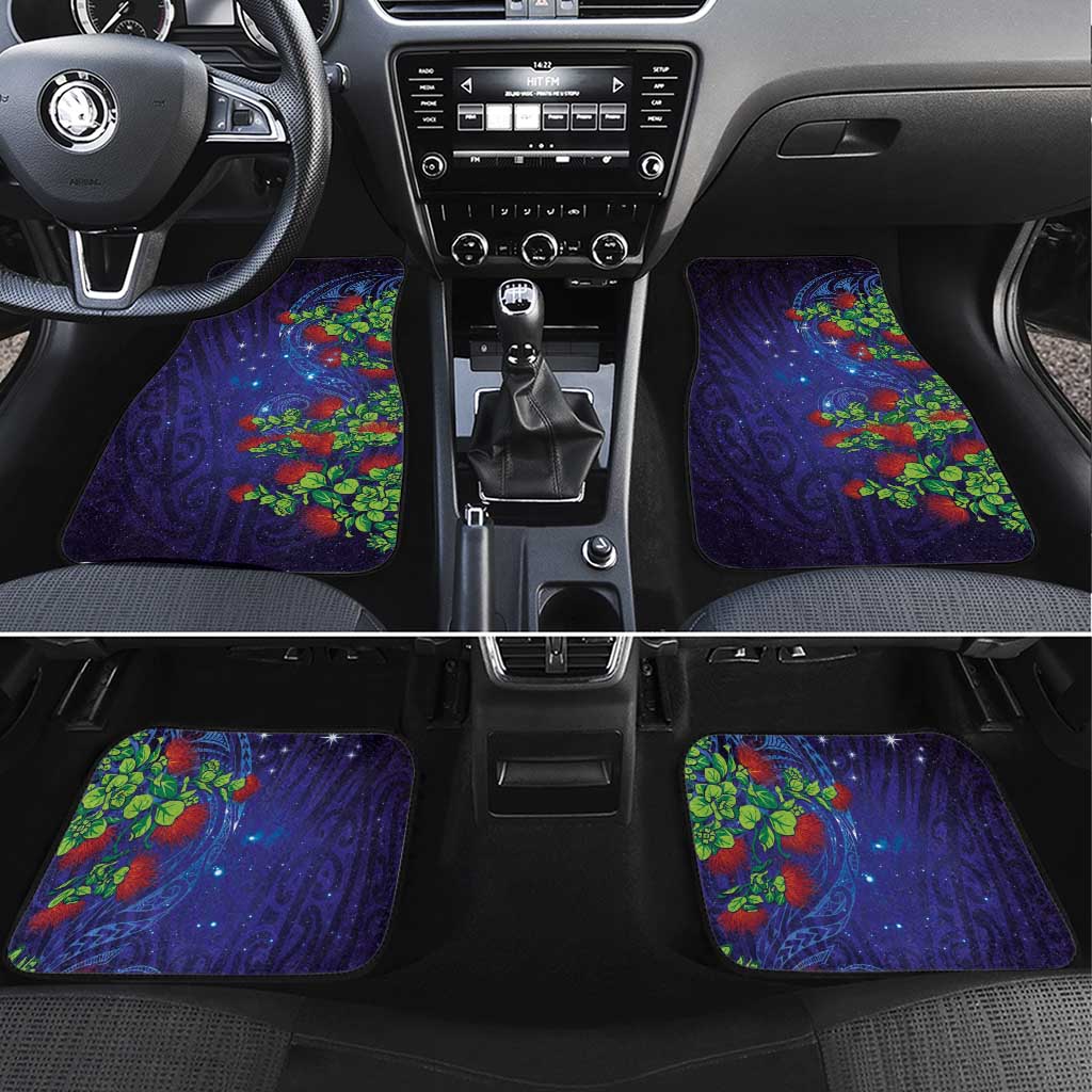 Matariki New Zealand Maori and Pohutukawa Car Mats Galaxy Blue Sky Style