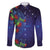 Matariki New Zealand Maori and Pohutukawa Family Matching Long Sleeve Bodycon Dress and Hawaiian Shirt Galaxy Blue Sky Style