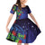 Matariki New Zealand Maori and Pohutukawa Family Matching Off Shoulder Short Dress and Hawaiian Shirt Galaxy Blue Sky Style