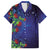 Matariki New Zealand Maori and Pohutukawa Family Matching Short Sleeve Bodycon Dress and Hawaiian Shirt Galaxy Blue Sky Style