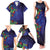 Matariki New Zealand Maori and Pohutukawa Family Matching Tank Maxi Dress and Hawaiian Shirt Galaxy Blue Sky Style