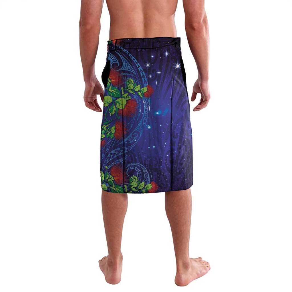 Matariki New Zealand Maori and Pohutukawa Lavalava Galaxy Blue Sky Style