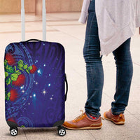Matariki New Zealand Maori and Pohutukawa Luggage Cover Galaxy Blue Sky Style