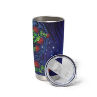 Matariki New Zealand Maori and Pohutukawa Tumbler Cup Galaxy Blue Sky Style