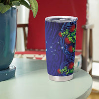 Matariki New Zealand Maori and Pohutukawa Tumbler Cup Galaxy Blue Sky Style