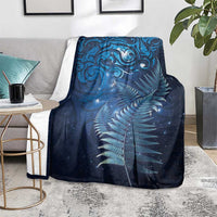 Matariki New Zealand Maori Silver Fern Blanket Galaxy Blue Sky Style