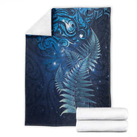 Matariki New Zealand Maori Silver Fern Blanket Galaxy Blue Sky Style