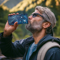 Matariki New Zealand Maori Silver Fern 4 in 1 Can Cooler Tumbler Galaxy Blue Sky Style