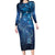 Matariki New Zealand Maori Silver Fern Family Matching Long Sleeve Bodycon Dress and Hawaiian Shirt Galaxy Blue Sky Style