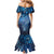 Matariki New Zealand Maori Silver Fern Family Matching Mermaid Dress and Hawaiian Shirt Galaxy Blue Sky Style