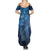 Matariki New Zealand Maori Silver Fern Family Matching Summer Maxi Dress and Hawaiian Shirt Galaxy Blue Sky Style