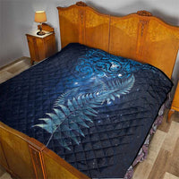 Matariki New Zealand Maori Silver Fern Quilt Galaxy Blue Sky Style