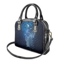 Matariki New Zealand Maori Silver Fern Shoulder Handbag Galaxy Blue Sky Style