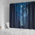 Matariki New Zealand Maori Silver Fern Shower Curtain Galaxy Blue Sky Style