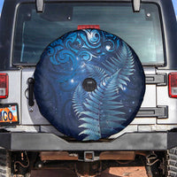 Matariki New Zealand Maori Silver Fern Spare Tire Cover Galaxy Blue Sky Style