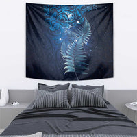 Matariki New Zealand Maori Silver Fern Tapestry Galaxy Blue Sky Style