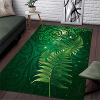 Matariki New Zealand Maori Silver Fern Area Rug Galaxy Green Sky Style