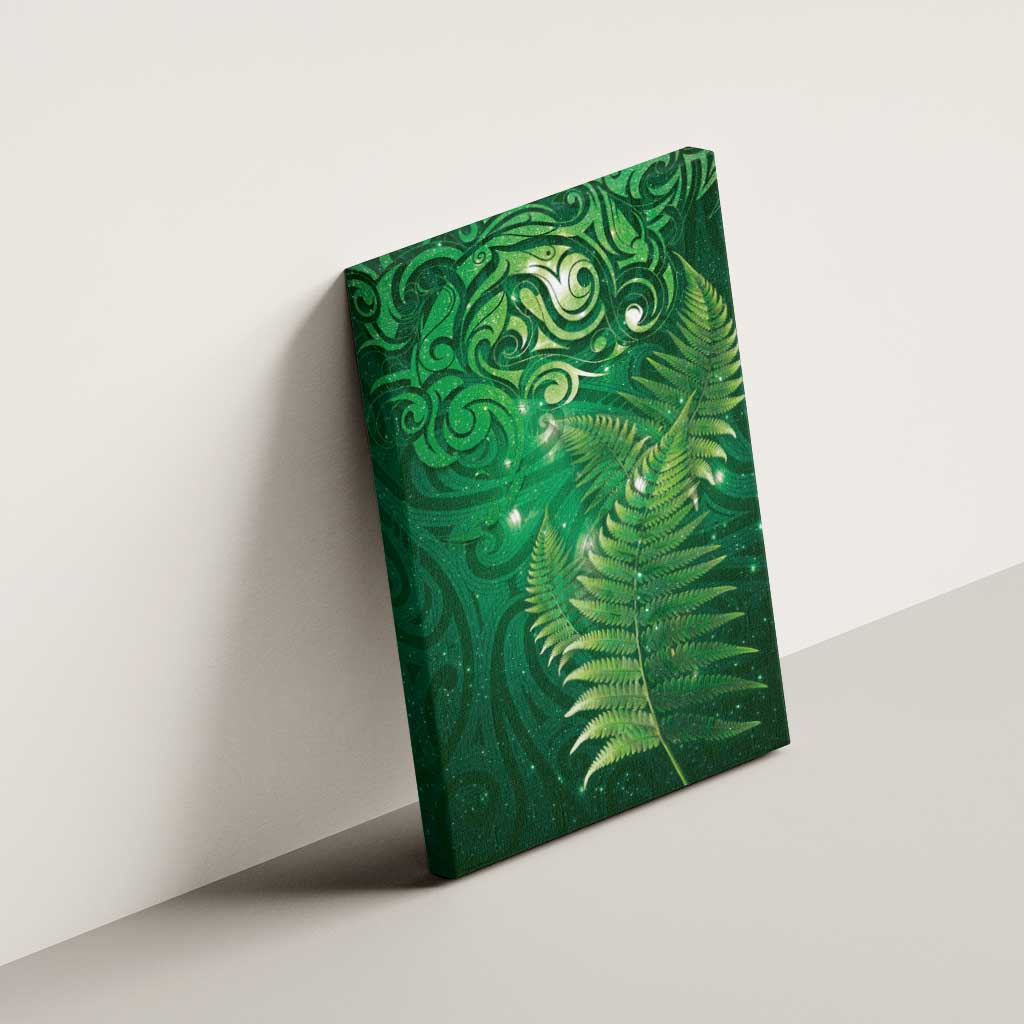 Matariki New Zealand Maori Silver Fern Canvas Wall Art Galaxy Green Sky Style