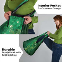 Matariki New Zealand Maori Silver Fern Grocery Bag Galaxy Green Sky Style