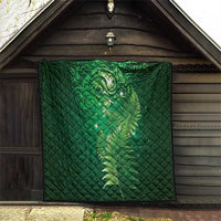 Matariki New Zealand Maori Silver Fern Quilt Galaxy Green Sky Style