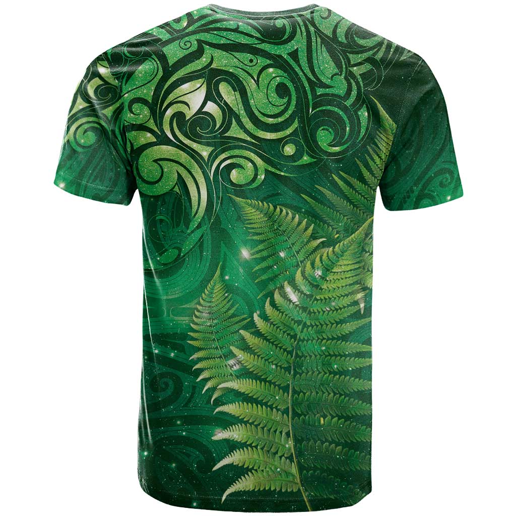Matariki New Zealand Maori Silver Fern T Shirt Galaxy Green Sky Style