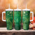 Matariki New Zealand Maori Silver Fern Tumbler With Handle Galaxy Green Sky Style