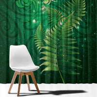 Matariki New Zealand Maori Silver Fern Window Curtain Galaxy Green Sky Style
