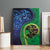 New Zealand Matariki Fern Frond Koru Canvas Wall Art with Galaxy Blue Sky and Green Paua Shell Art