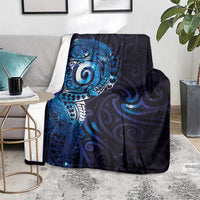 Matariki New Zealand Maori Koru Art Tattoo Blanket New Year Galaxy Blue Sky Style
