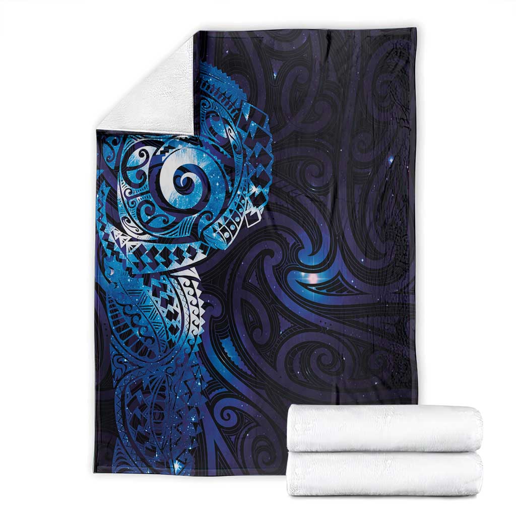 Matariki New Zealand Maori Koru Art Tattoo Blanket New Year Galaxy Blue Sky Style