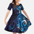 Matariki New Zealand Maori Koru Art Tattoo Family Matching Short Sleeve Bodycon Dress and Hawaiian Shirt New Year Galaxy Blue Sky Style