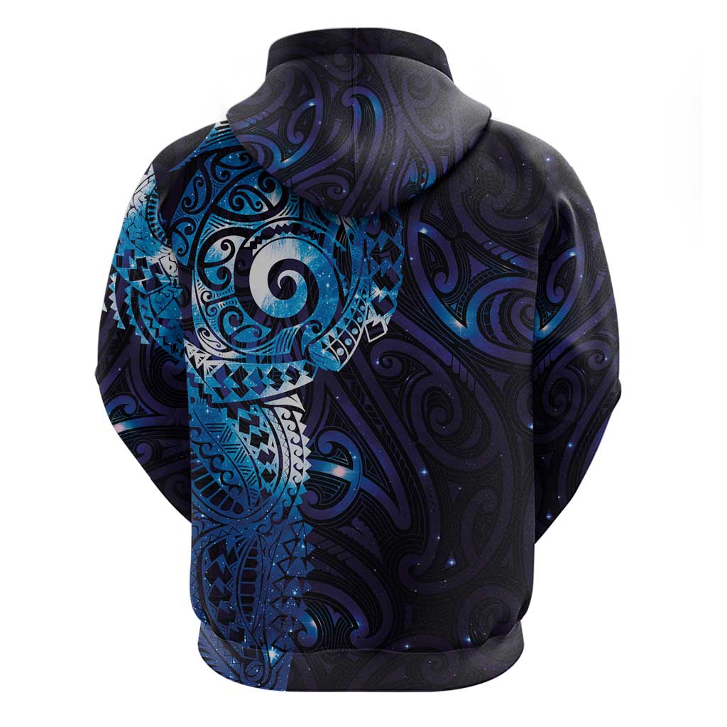 Matariki New Zealand Maori Koru Art Tattoo Hoodie New Year Galaxy Blue Sky Style