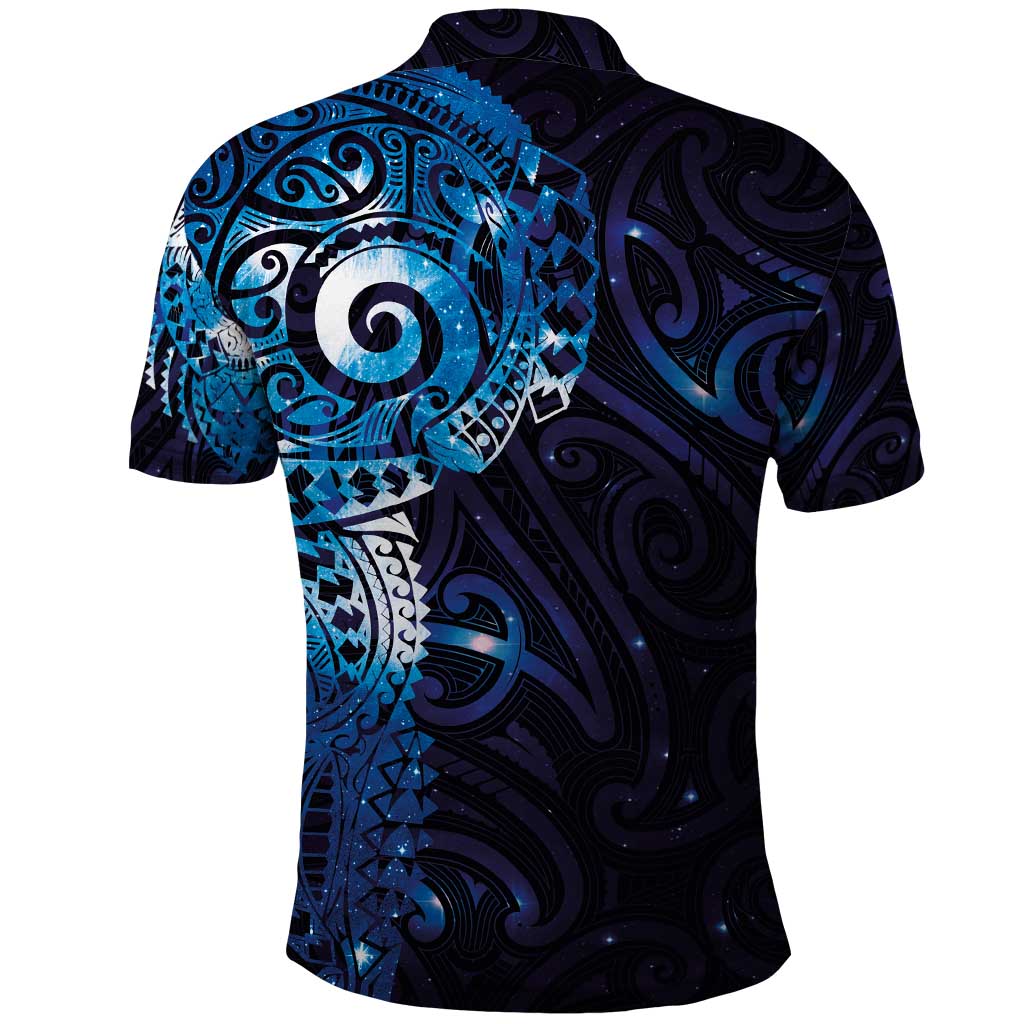 Matariki New Zealand Maori Koru Art Tattoo Polo Shirt New Year Galaxy Blue Sky Style