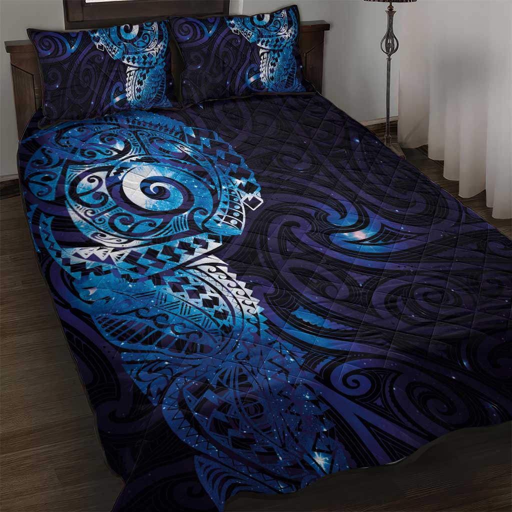 Matariki New Zealand Maori Koru Art Tattoo Quilt Bed Set New Year Galaxy Blue Sky Style