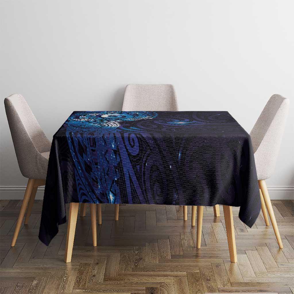 Matariki New Zealand Maori Koru Art Tattoo Tablecloth New Year Galaxy Blue Sky Style