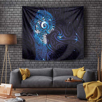 Matariki New Zealand Maori Koru Art Tattoo Tapestry New Year Galaxy Blue Sky Style