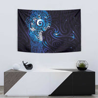 Matariki New Zealand Maori Koru Art Tattoo Tapestry New Year Galaxy Blue Sky Style