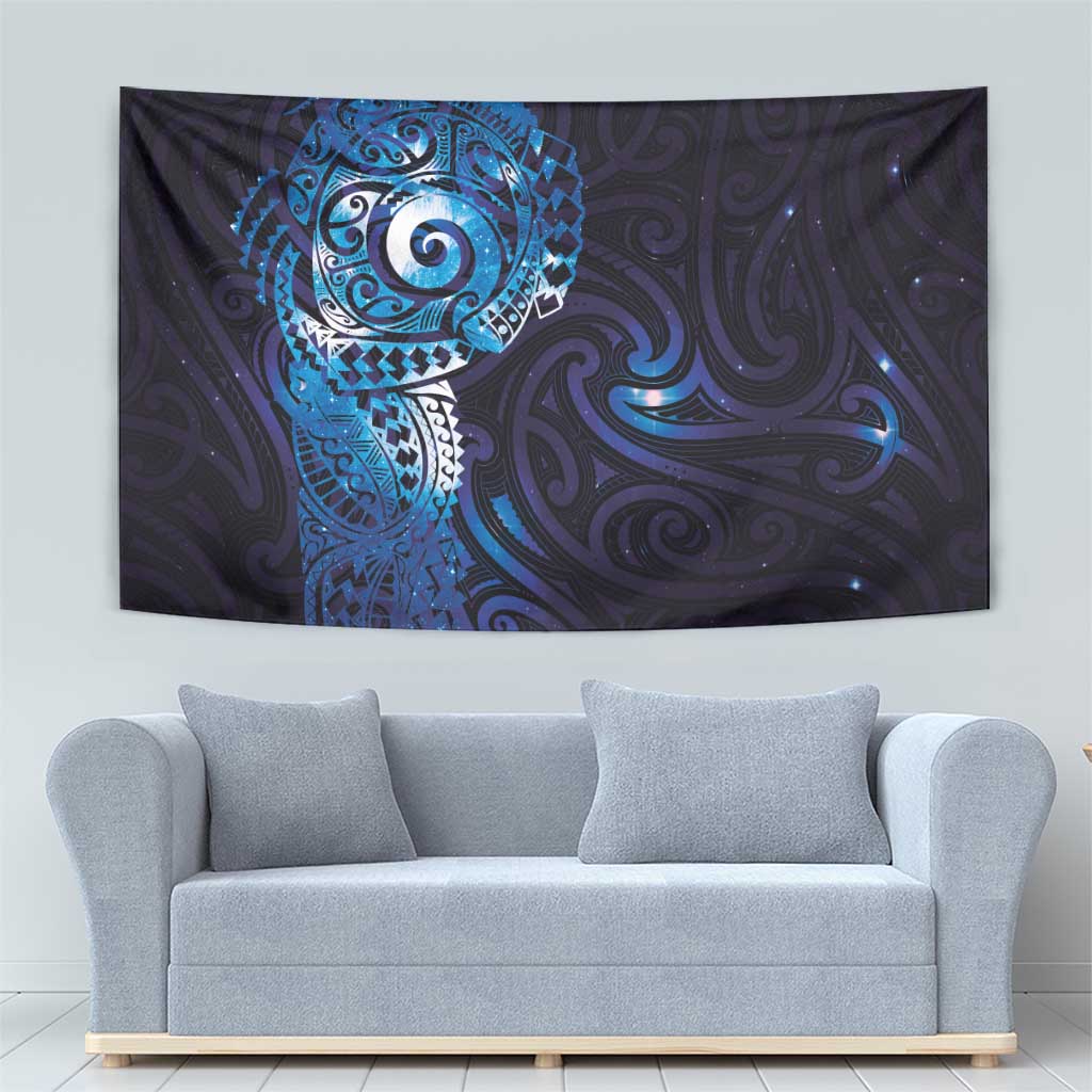 Matariki New Zealand Maori Koru Art Tattoo Tapestry New Year Galaxy Blue Sky Style