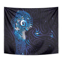 Matariki New Zealand Maori Koru Art Tattoo Tapestry New Year Galaxy Blue Sky Style