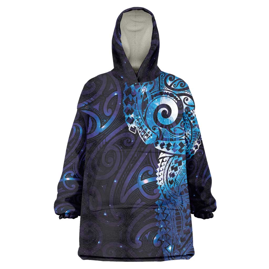 Matariki New Zealand Maori Koru Art Tattoo Wearable Blanket Hoodie New Year Galaxy Blue Sky Style