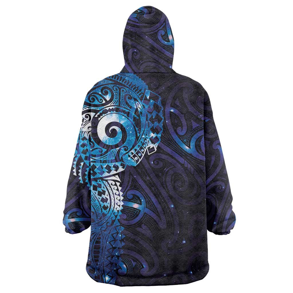 Matariki New Zealand Maori Koru Art Tattoo Wearable Blanket Hoodie New Year Galaxy Blue Sky Style