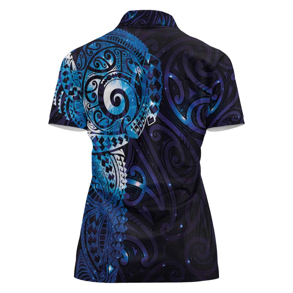 Matariki New Zealand Maori Koru Art Tattoo Women Polo Shirt New Year Galaxy Blue Sky Style